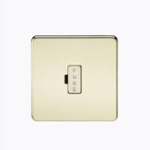 Screwless 13A Fused Spur Unit - Polished Brass