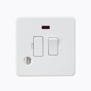 13A Switched Fused Spur with Neon and Flex Outlet - Matt White