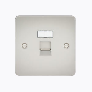 Flat Plate RJ45 network outlet - pearl