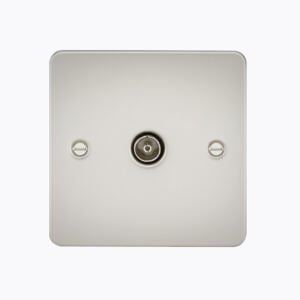 Flat Plate 1G TV Outlet (non-isolated) - Pearl
