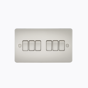 Flat Plate 10AX 6G 2-way switch - pearl