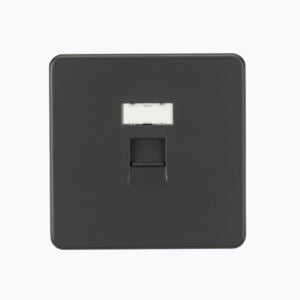 Screwless RJ45 network outlet - Anthracite