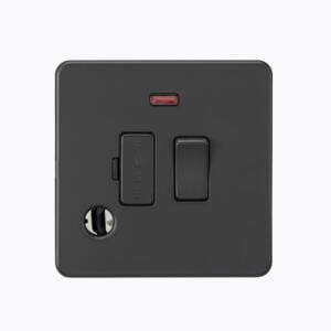 13A Switched Fused Spur with Neon and Flex Outlet - Anthracite