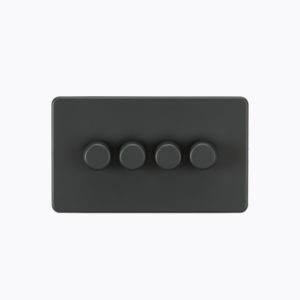 Screwless 4G 2-way 10-200W (5-150W LED) trailing edge dimmer - Anthracite