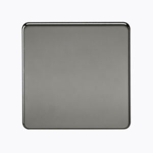 Screwless 1G Blanking Plate - Black Nickel