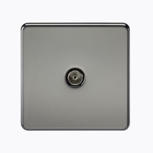 Screwless 1G TV Outlet (Non-Isolated) - Black Nickel
