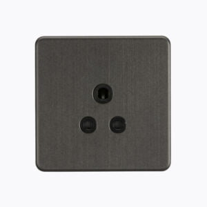 Screwless 5A Unswitched Socket - Smoked Bronze
