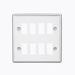 8G Grid Faceplate - Rounded Edge Polished Chrome