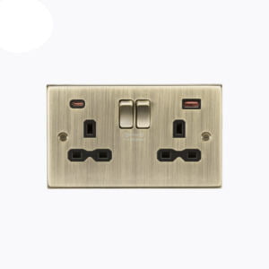 13A 2G DP Switched Socket with dual USB Charger A+C