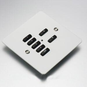 White ABS cover plate kit for RCM070 and RNC070 wireless control modules