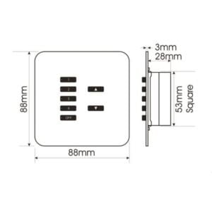 WLF-xxx-xx Cover plate kit for WCM wired control modules