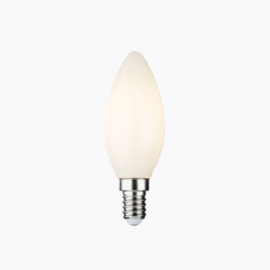 230V 4W LED SES Frosted Candle Filament Lamp 2700K Dimmable