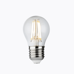 230V 4W LED ES Clear Golf Ball Filament Lamp 2700K Dimmable