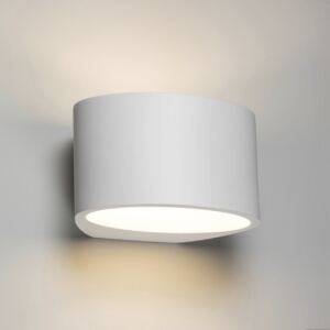 230V G9 40W Curved Up and Down Plaster Wall Light 200mm