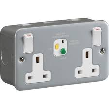 13A 2G DP RCD Switched Socket - 30mA (Type A)