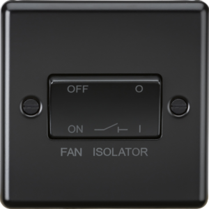 10AX Fan Isolator Switch - Matt Black
