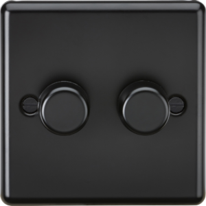 2G 2 way 10-200W (5-150W LED) Intelligent dimmer - Matt Black