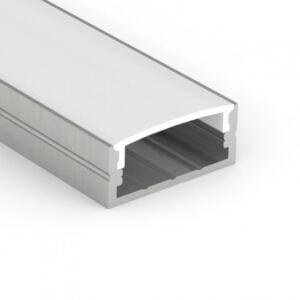 2 Meters Flat Aluminium Profile Channel with Milky Diffuser