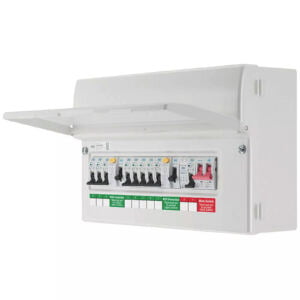 BG Fortress 16-Module 8-Way Populated High Integrity Dual RCD Consumer Unit with SPD