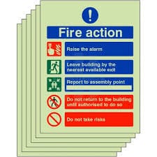 Raise The Alarm Fire Action Sign