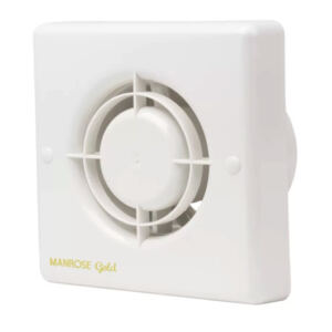 Manrose MG100T Gold Standard 100mm (4") Axial Bathroom Extractor Fan with Timer White 240V