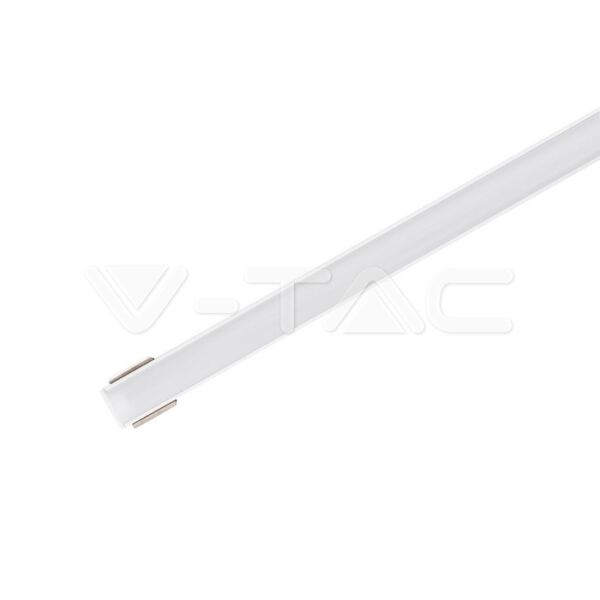 LED Strip Mounting Kit With Diffuser Aluminium 2000 x 17.4 x 7mm Milk VT-8113