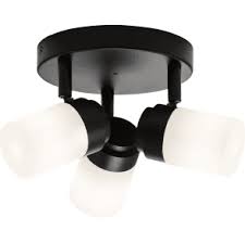 BA02P3C Triple Spotlight With Frosted Glass Matt Black
