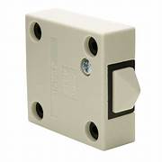 Surface Mount Sliding Door Switch – Push to Break, White 4312