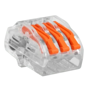 Unicrimp QL3322 32A 450V 3 Port Lever Wire Connector Transparent (Pack 50)