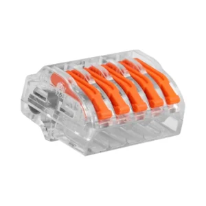 Unicrimp Q-nect 32A 450V Lever Wire Connector 5 Port Transparent (pack of 30)