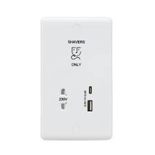 Shaver Socket Dual USB (A+C) - CU8909