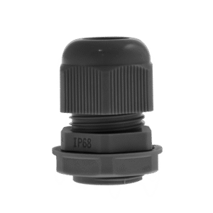 Q-Crimp QCGM16BLK – 16 mm Nylon Cable Glands (IP68, Black, Pack of 10)