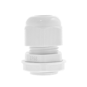 Q-Crimp QCGM20WHT – 20 mm Nylon Cable Glands (IP68, White, Pack of 10)