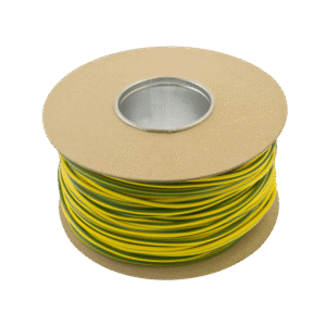 Q-Crimp QES5 – 100 m × 5 mm PVC Earth Sleeving (Green/Yellow)