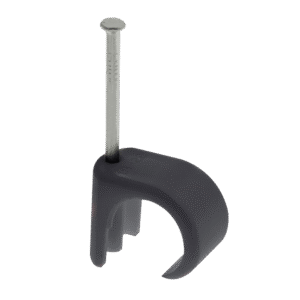 Q-Crimp QRC7 – Black Cable Clips for 7–10 mm Round Cable (Pack of 100)