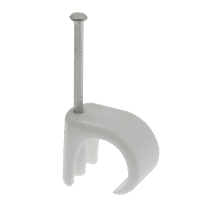 Q-Crimp QRC10 – White Cable Clips for 7–10 mm Round Cable (Pack of 100)