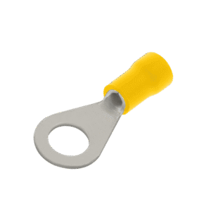 Q-Crimp QYR6 – Yellow 6 mm Ring Terminals (Pack of 100)