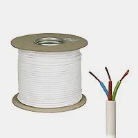 Heat Resistant cable 2.5mm Three Core White 3093y2/5wh (1m)