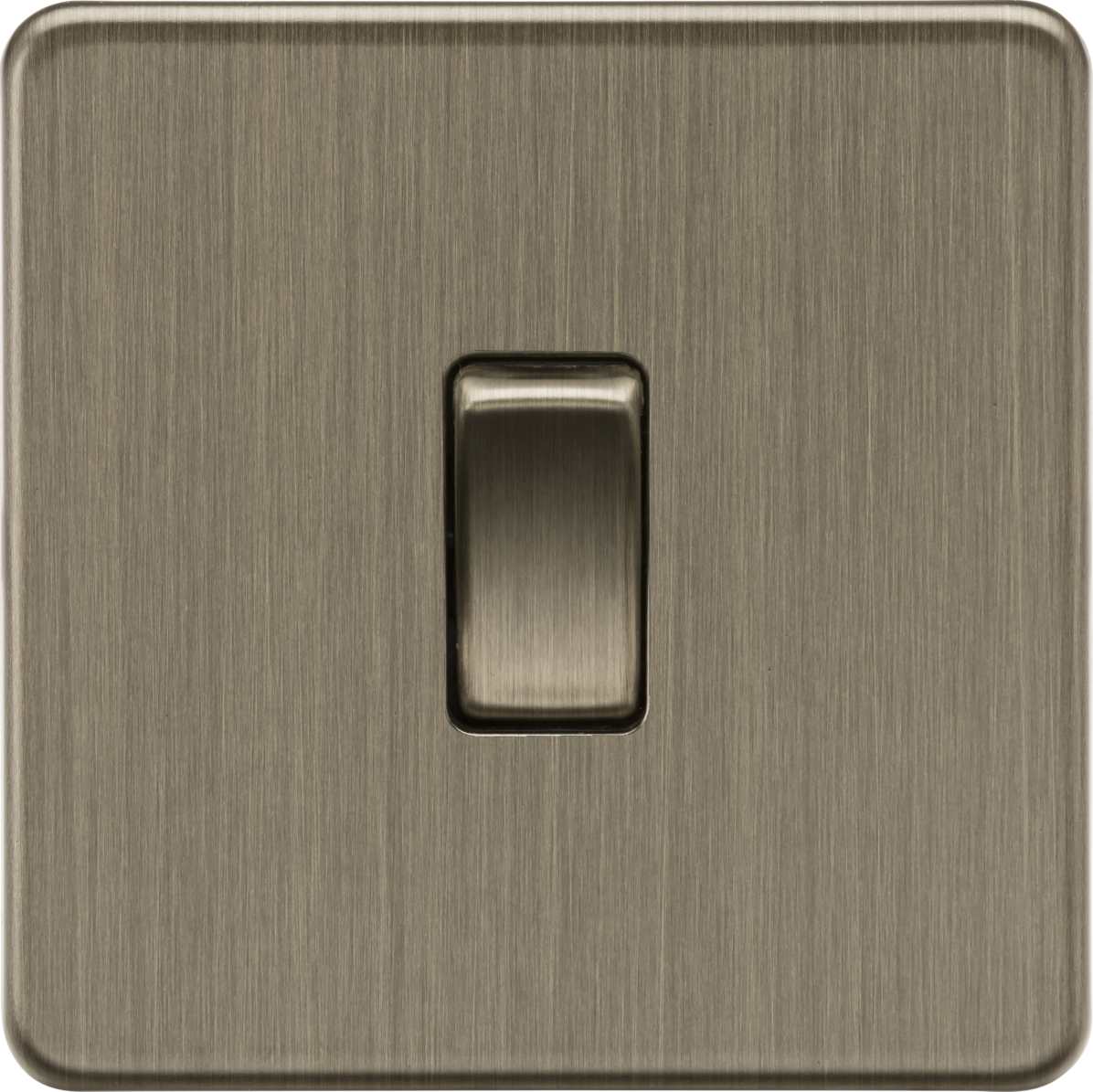 Knightsbridge Screwless 10AX 1-Gang 2-Way Switch – Antique Brass (SF2000AB)