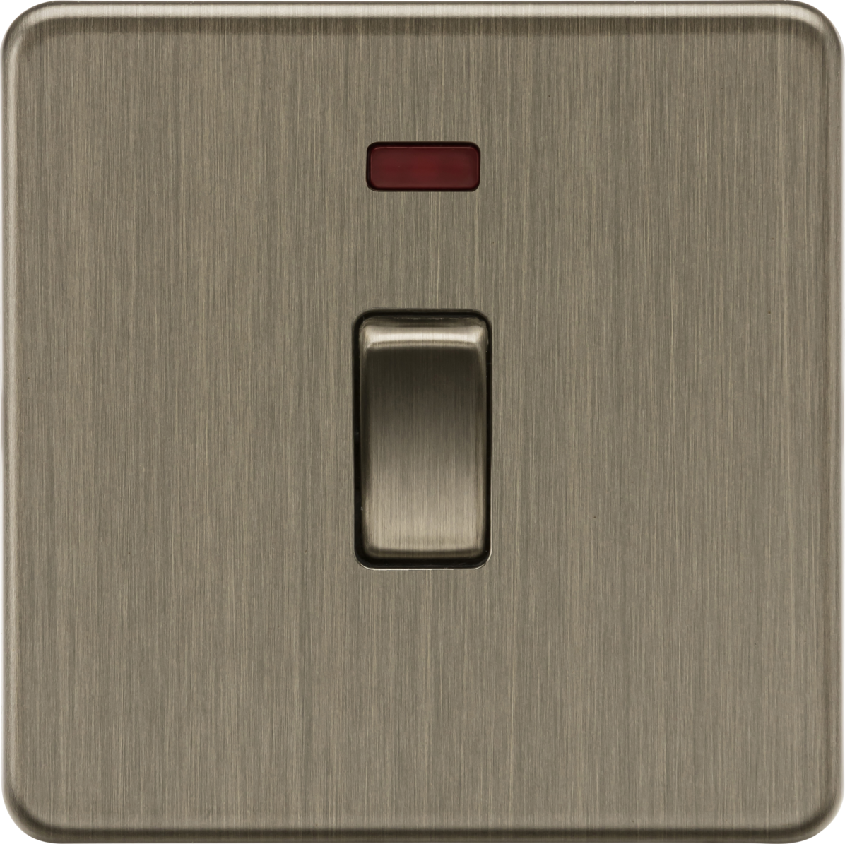 SF8341NAB — Knightsbridge Screwless 20A Double Pole Switch with Neon – Antique Brass