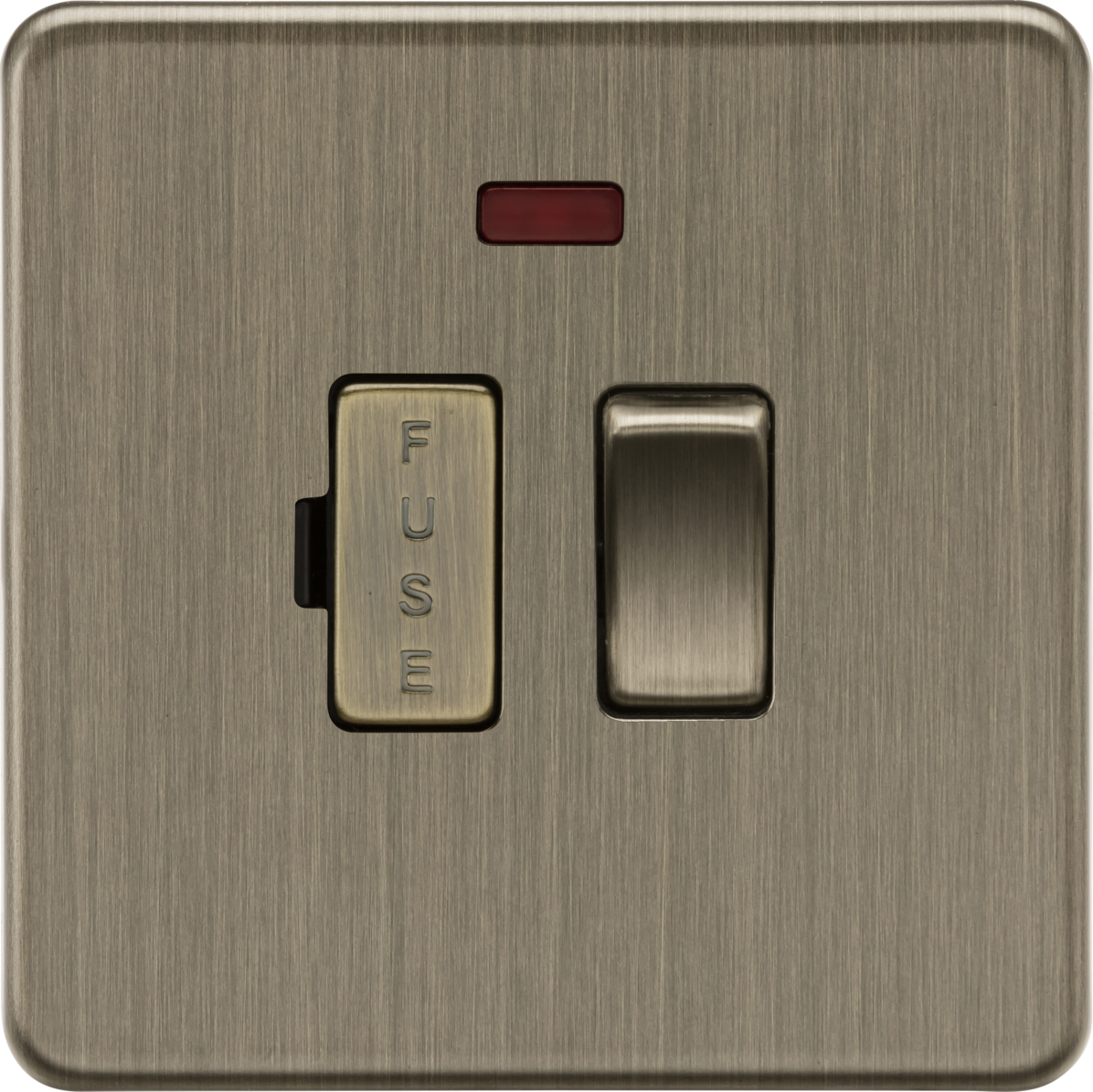 SF6300NAB — Knightsbridge Screwless 13A Switched Fused Spur with Neon – Antique Brass