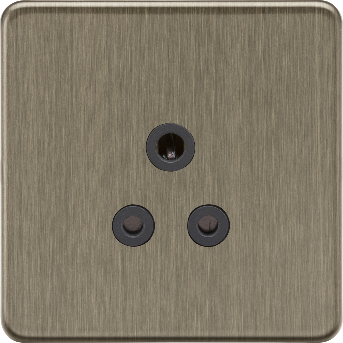 SF5AAB — Knightsbridge Screwless 5A Socket – Antique Brass