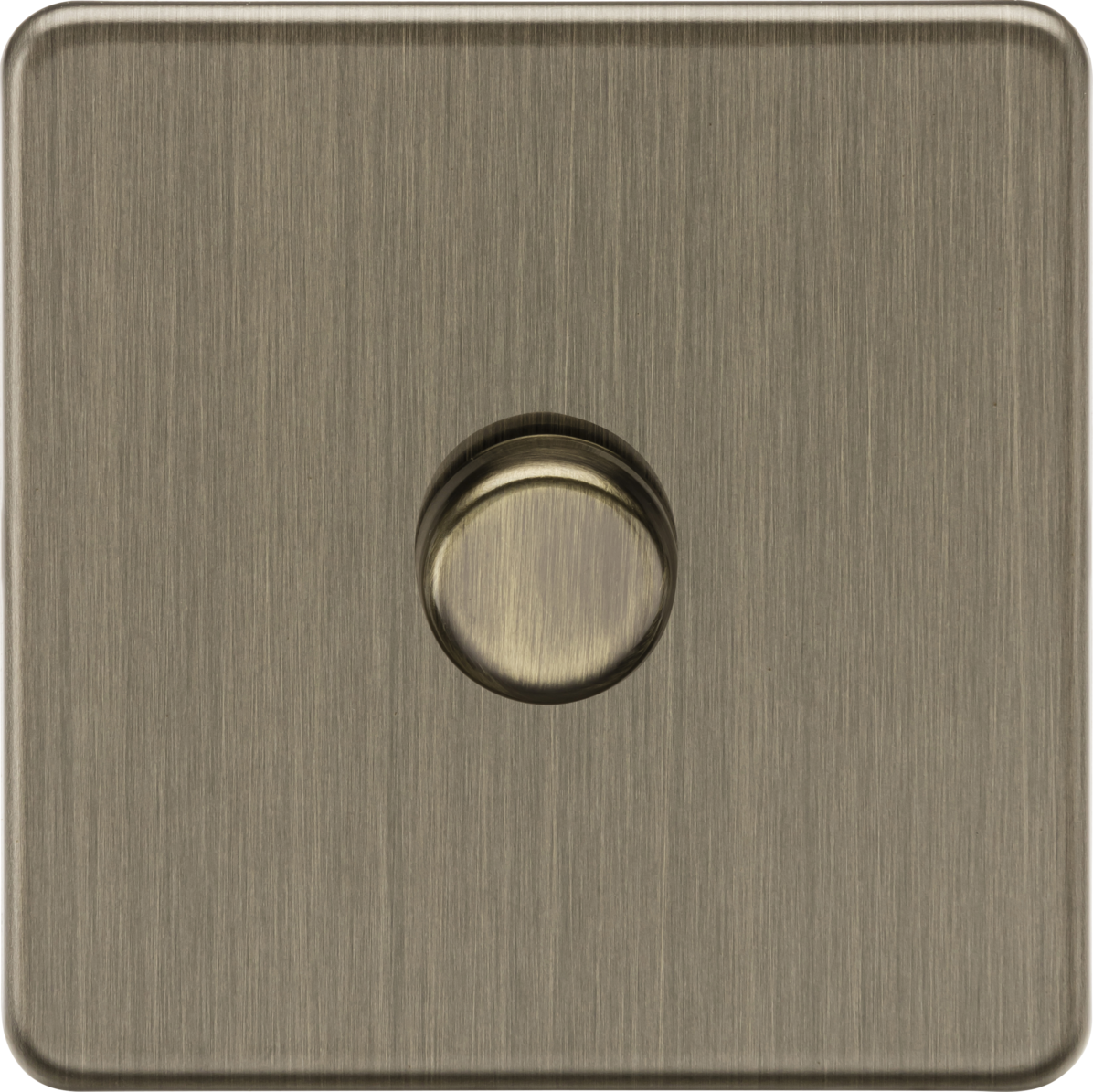 Knightsbridge Screwless 1-Gang Rotary Dimmer Switch – Antique Brass