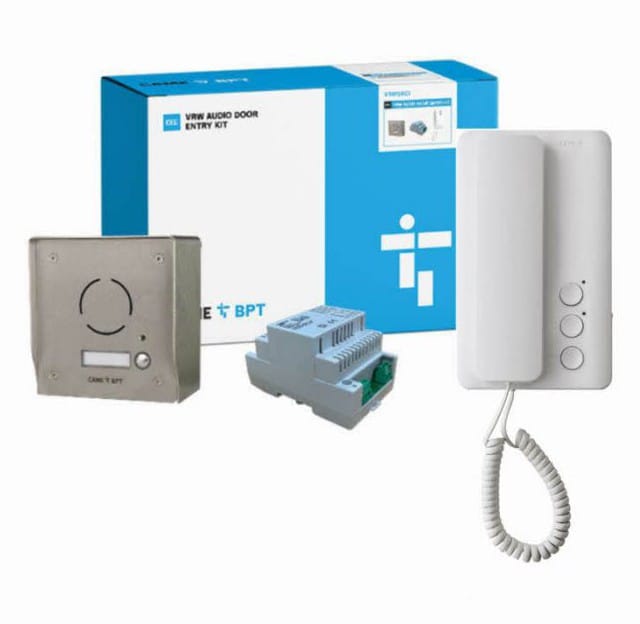 Complete 1 way CAME BPT 4G GSM intercom kit with VRW entrance panel and mobile-based call handling.