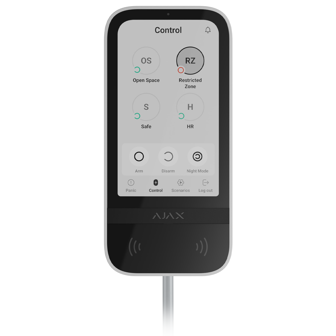 AJAX Fibra KeyPad TouchScreen Arming Station - White (AJA-143608)