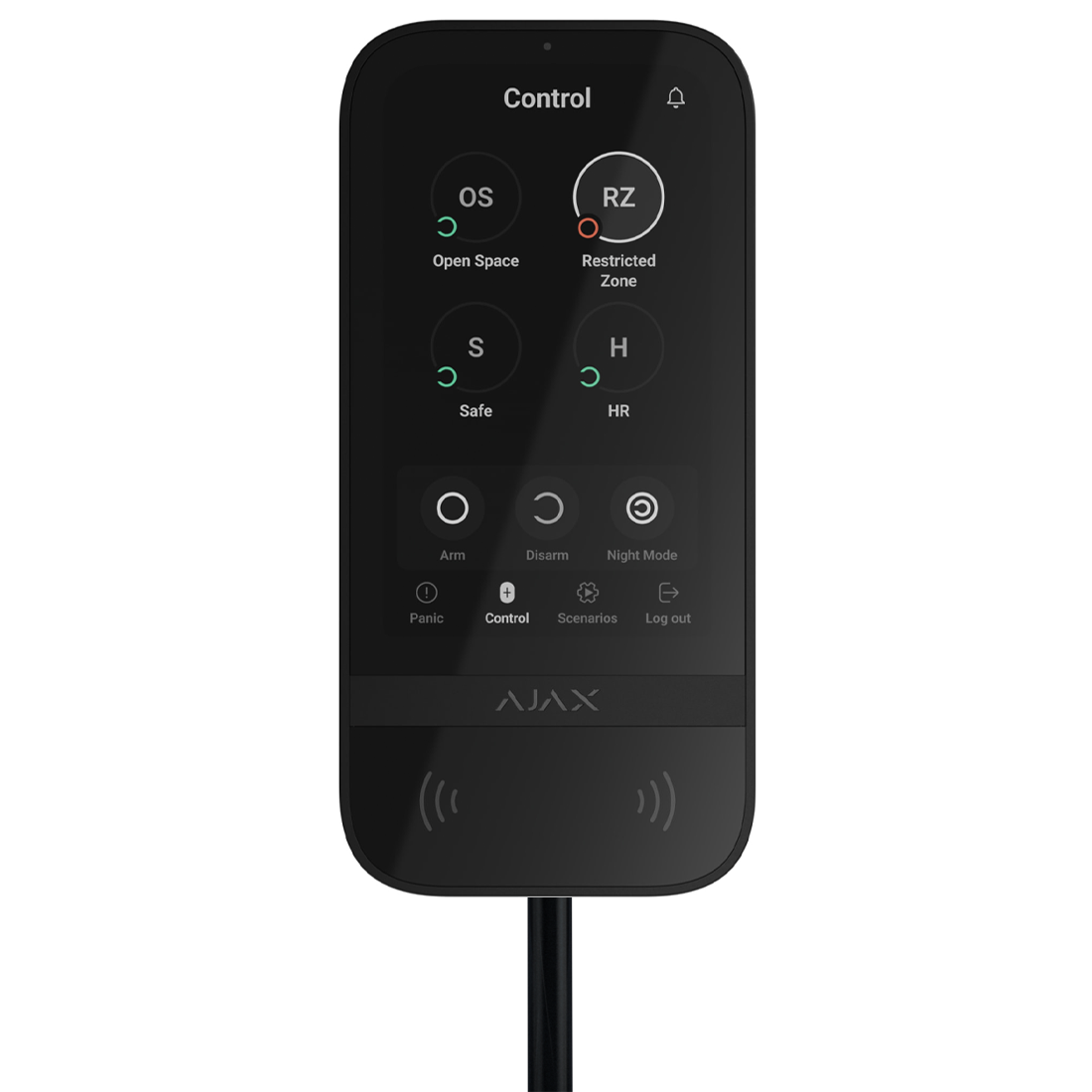 AJAX Fibra KeyPad TouchScreen Arming Station - Black (AJA-143607)