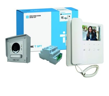 Complete 1 way CAME BPT video intercom kit with MTM entrance panel and AGT video monitor. Suitable f