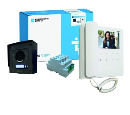 Complete 1 way CAME BPT vandal resistant video intercom kit with MTM VR entrance panel and AGT video