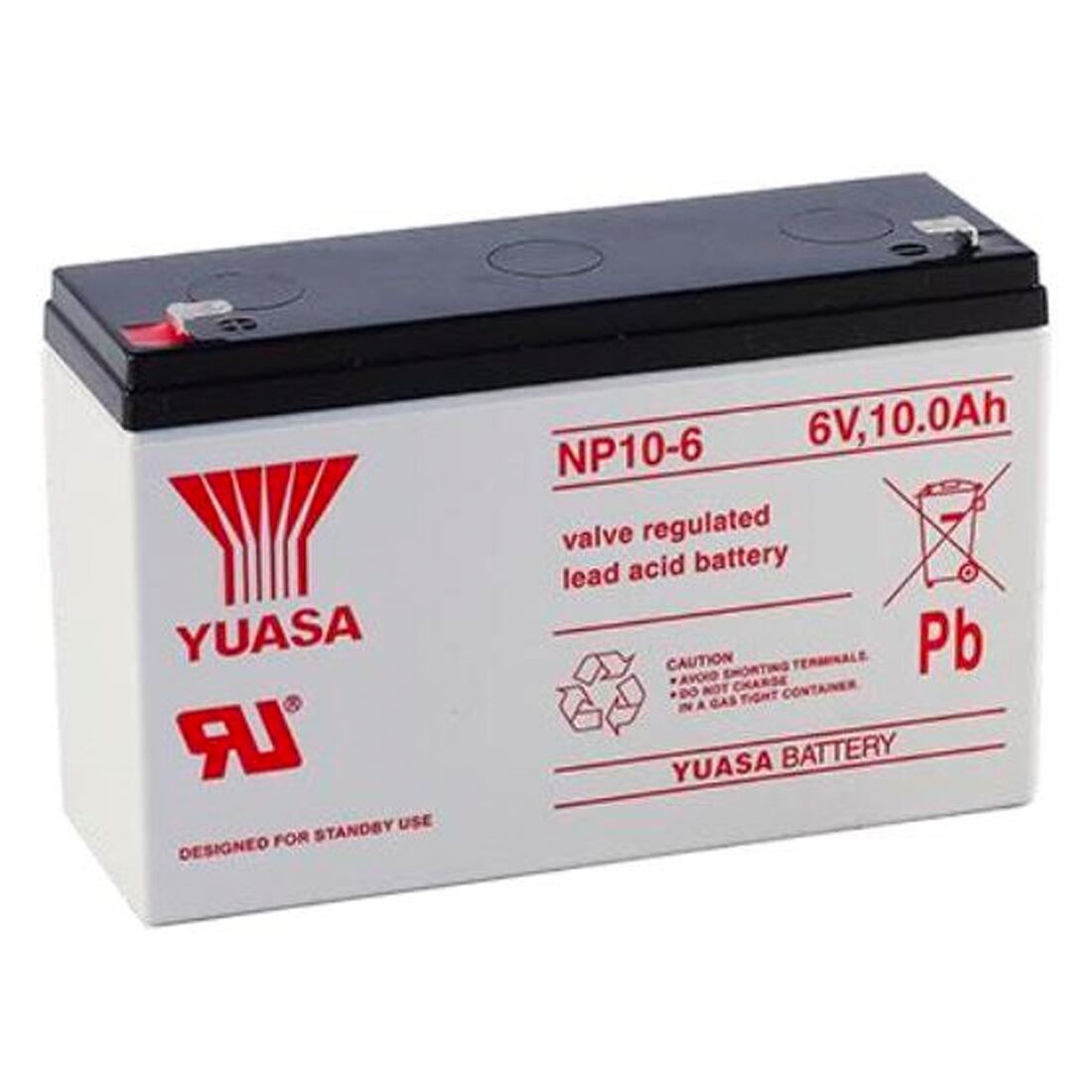 Yuasa NP 6v 10Ah Alarm Battery (NP10-6)