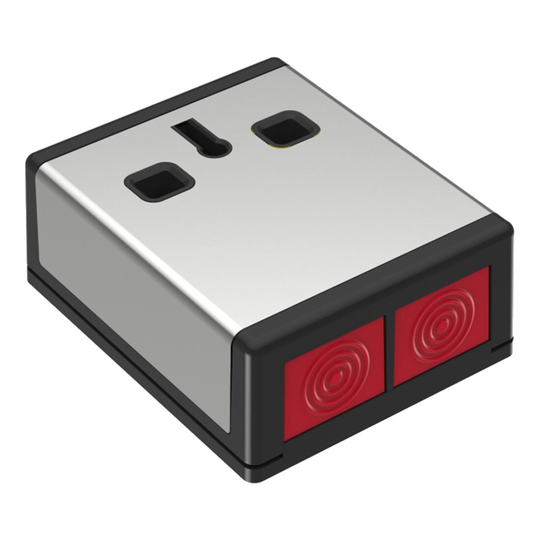 CQR Grade 3 Top Push Panic Button with Resistors - Stainless Steel (PADP3/SS/BK)